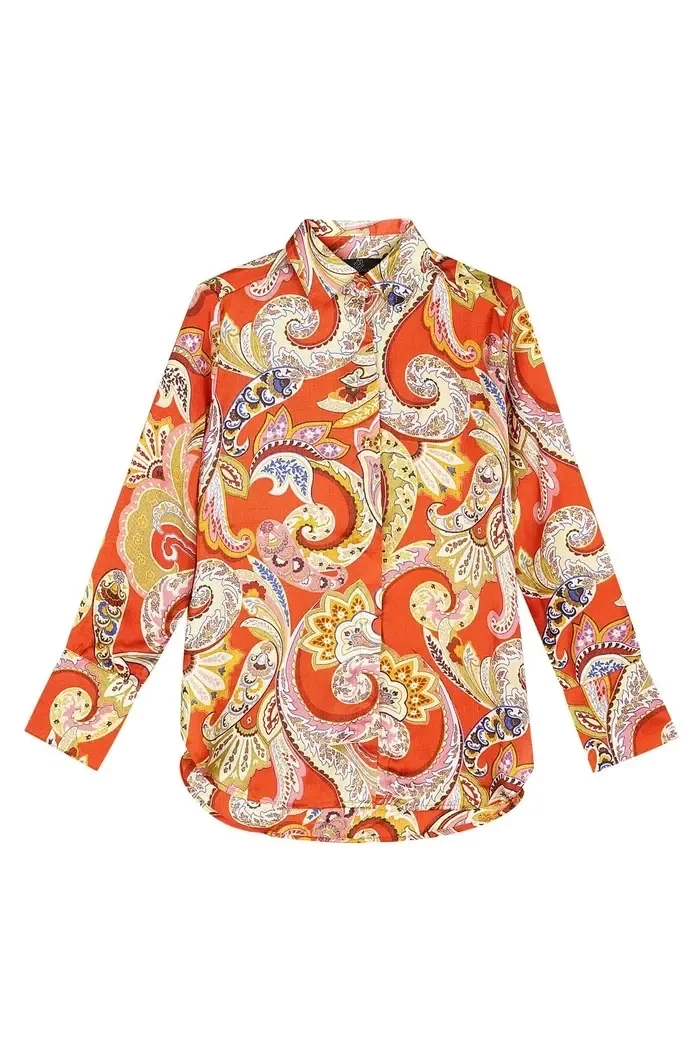 Yehwang Ibiza blouse in oranje