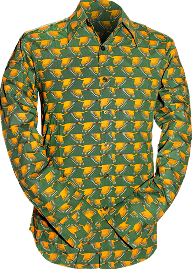 Chenaski Grafical bird overhemd
