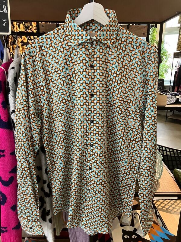 Berzo Funky Print Overhemd oranje