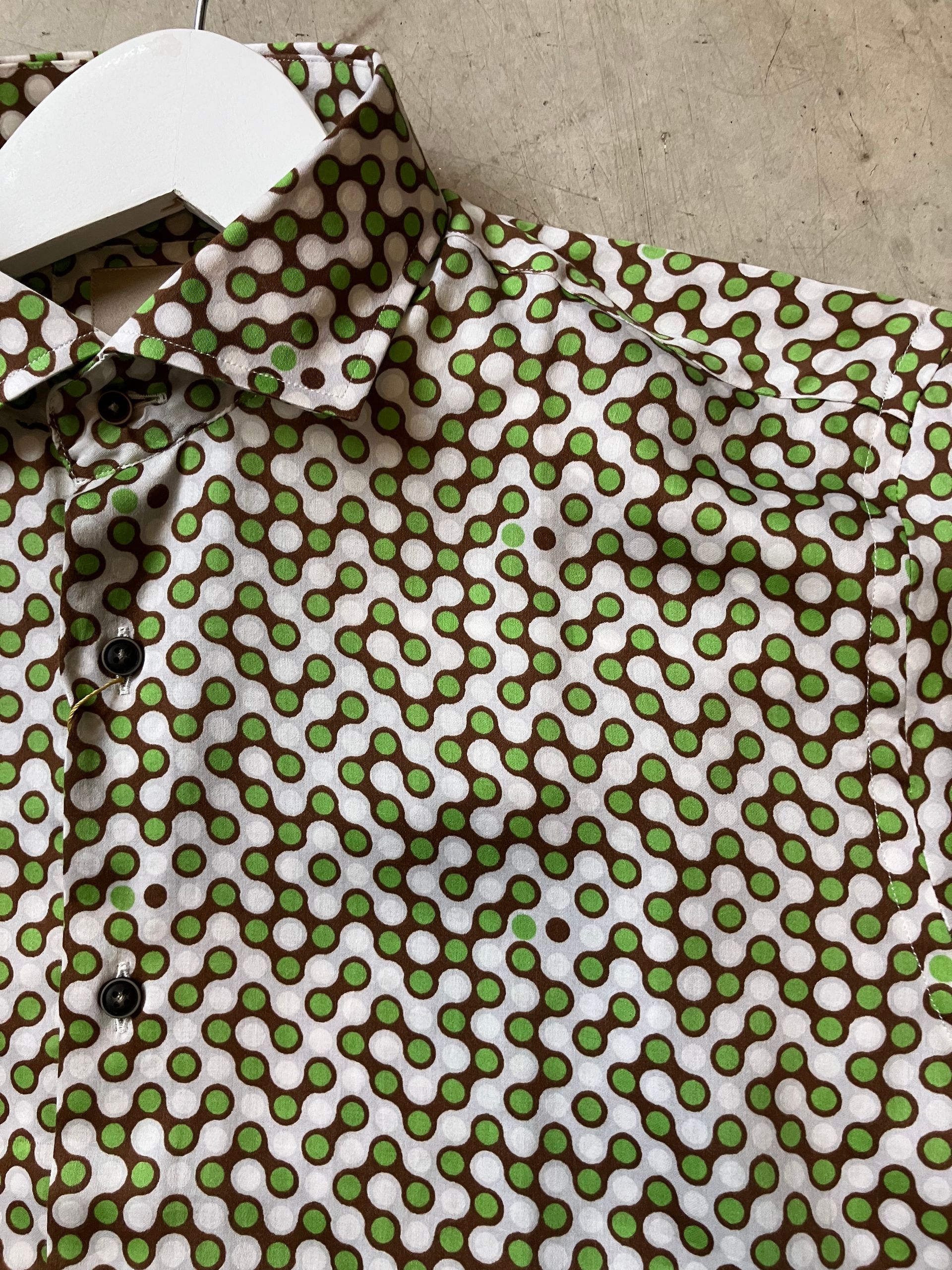 Berzo Funky Print Overhemd groen