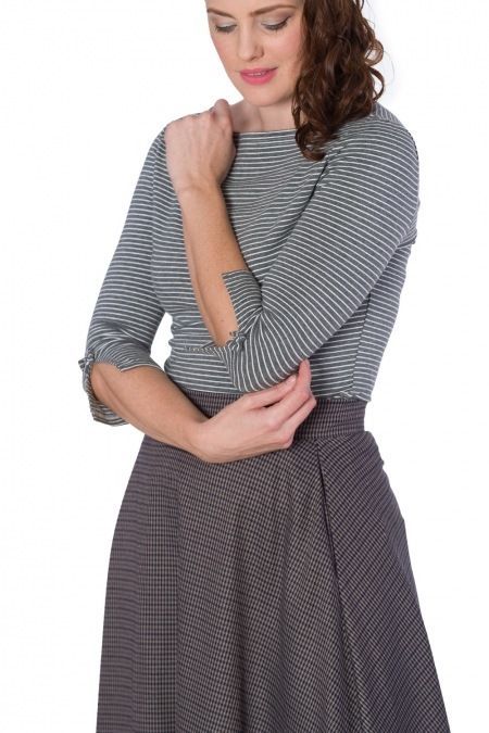Banned Simply stripe top in grijs