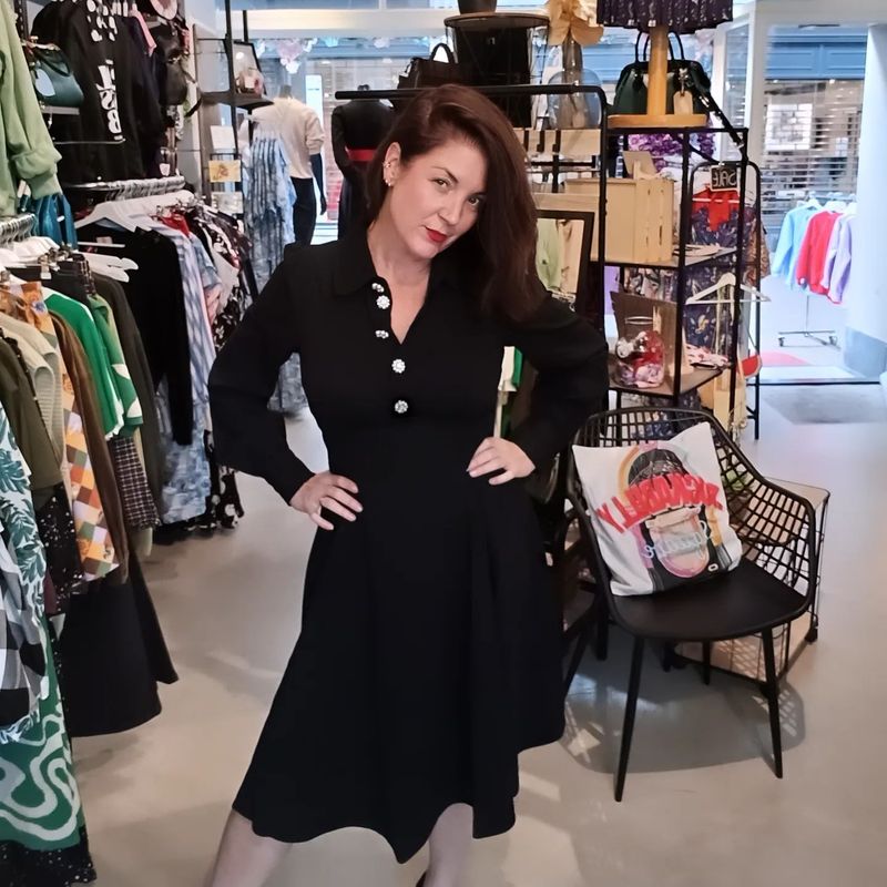 Hell bunny Mia jurk in zwart