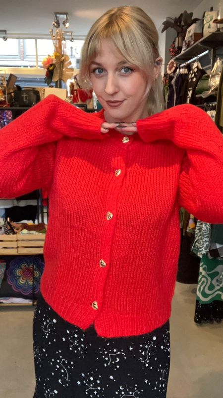 Gimme Knitted love vest in rood Gimme Knitted love vest in rood