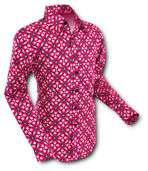 Chenaski Dotsgrid overhemd in rood