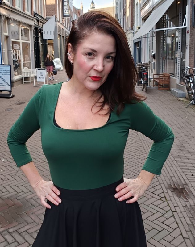 Banned Sweet Sue square top in groen