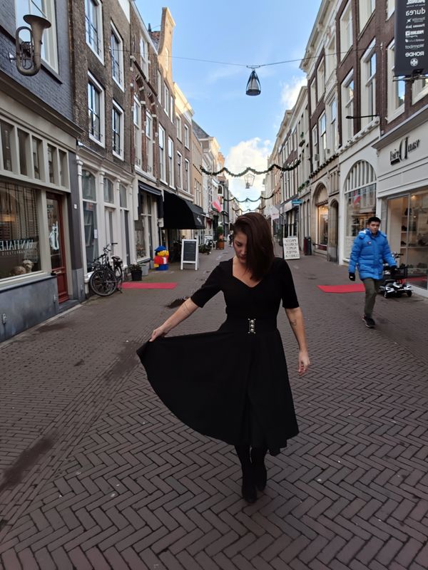 Hell bunny Abi 50s swing rok in zwart