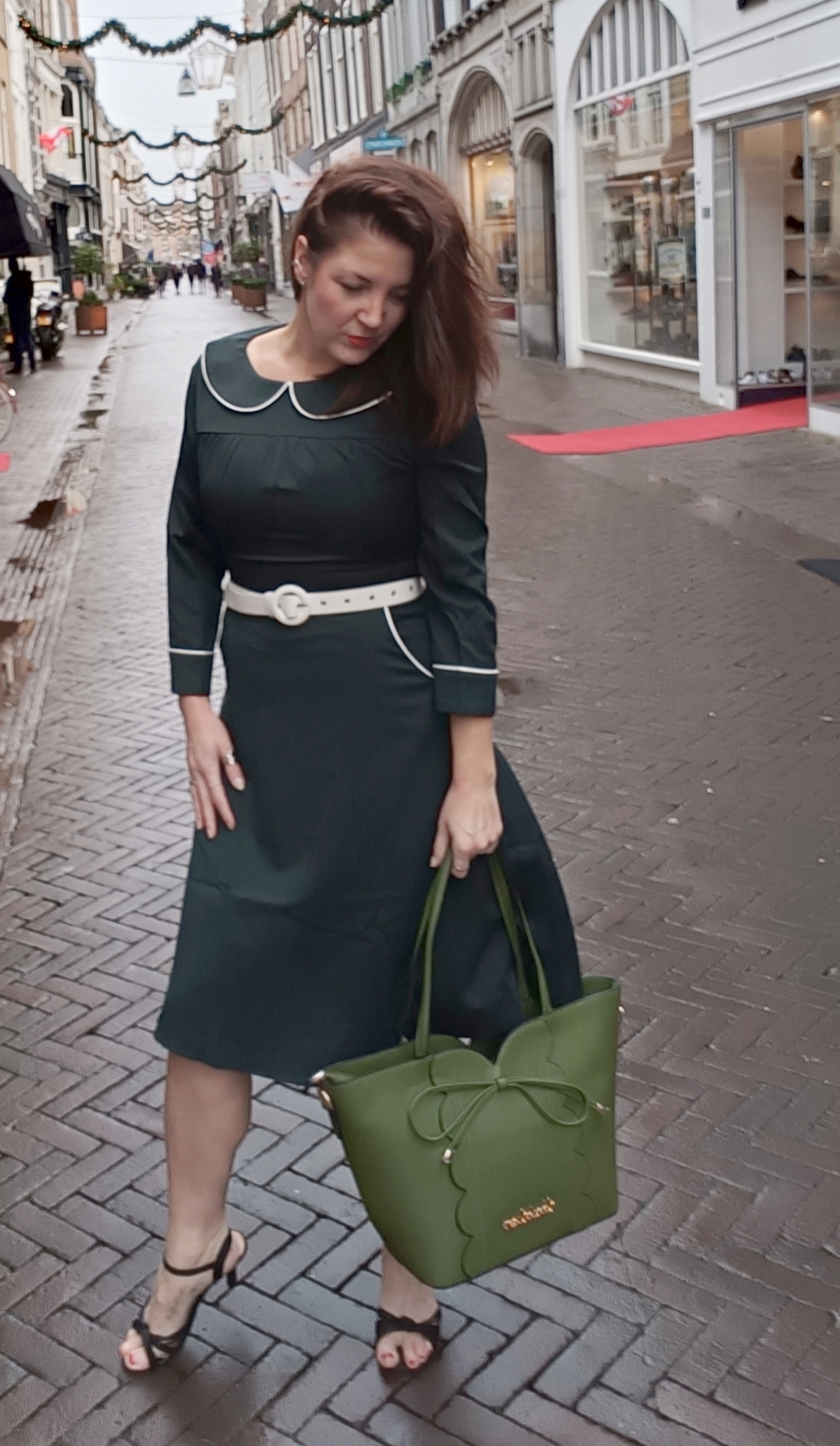 Vixen Piping green swing jurk