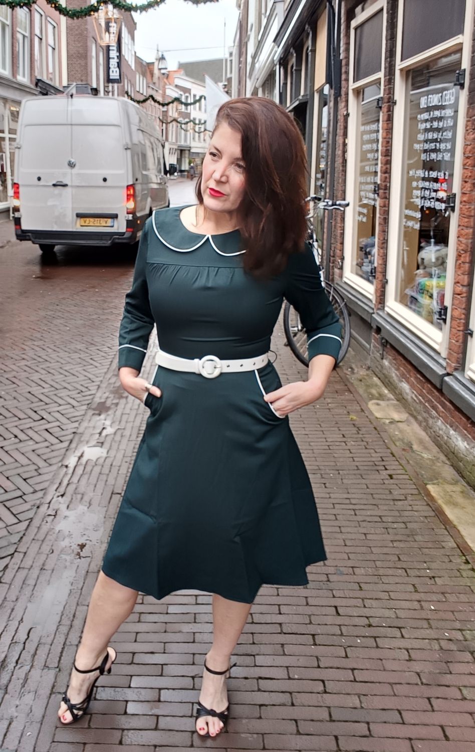 Vixen Piping green swing jurk