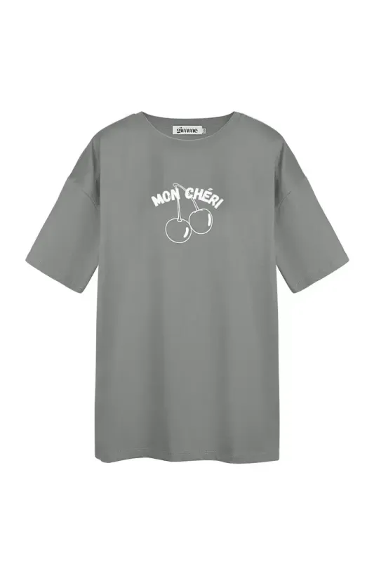 Gimme Mon cheri t-shirt in grijs