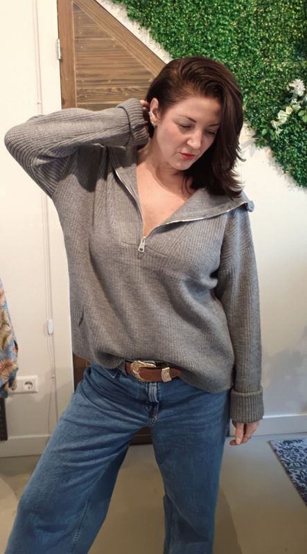 Gimme Neutral knit trui in grijs Gimme Neutral knit trui in grijs