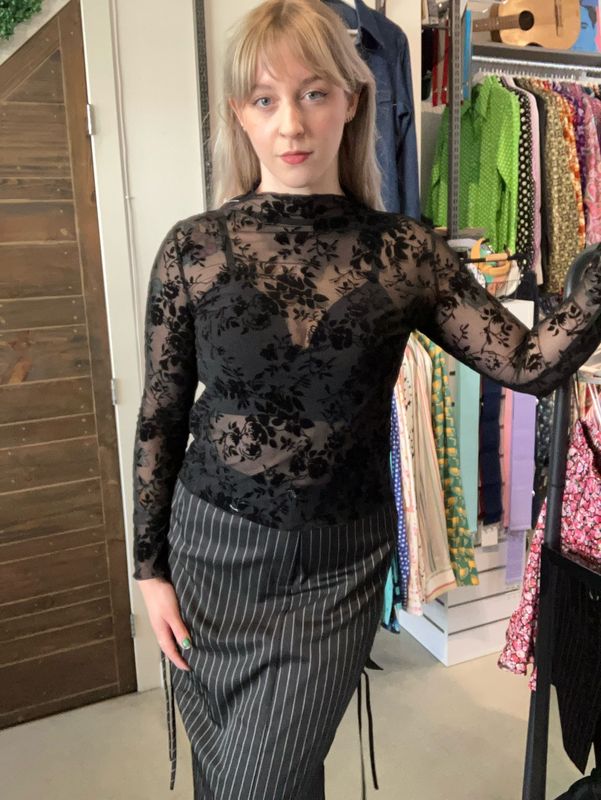 Wendy's Lace Top Zwart