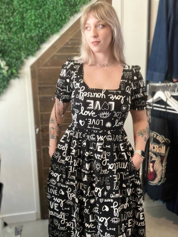 Hell bunny Love yourself maxi jurk