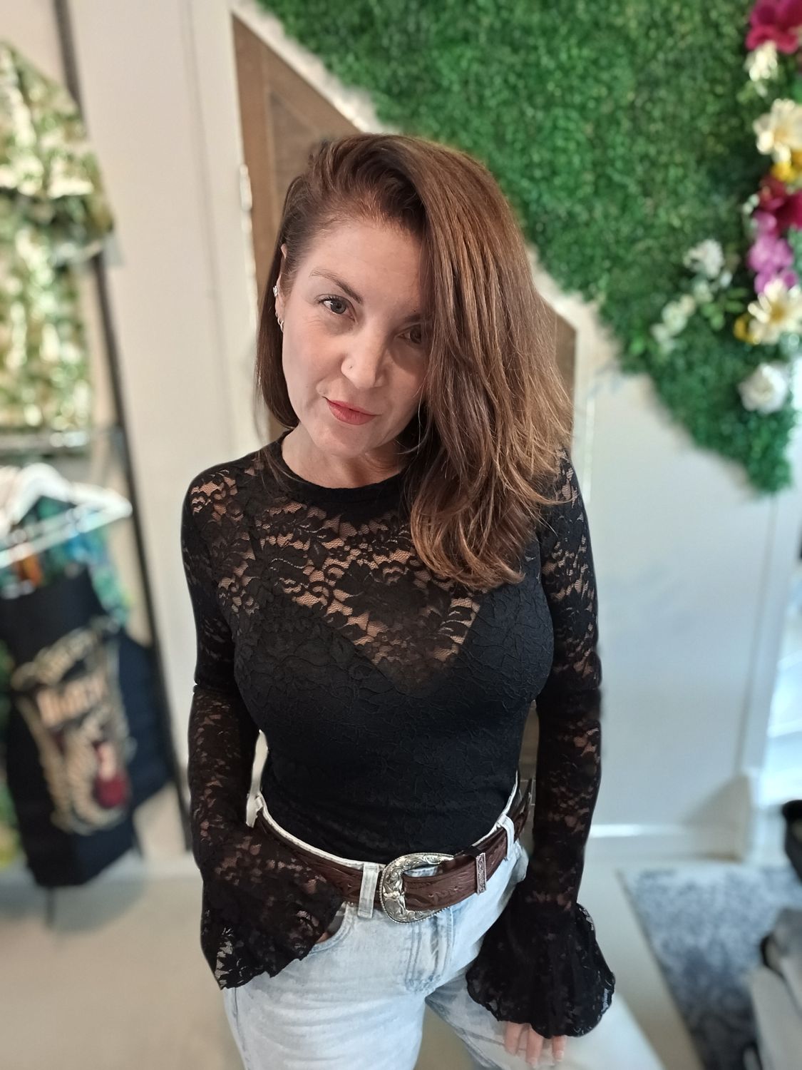 Gimme Lace top in zwart