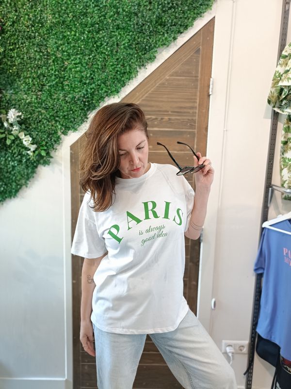 Gimme Paris t-shirt in wit