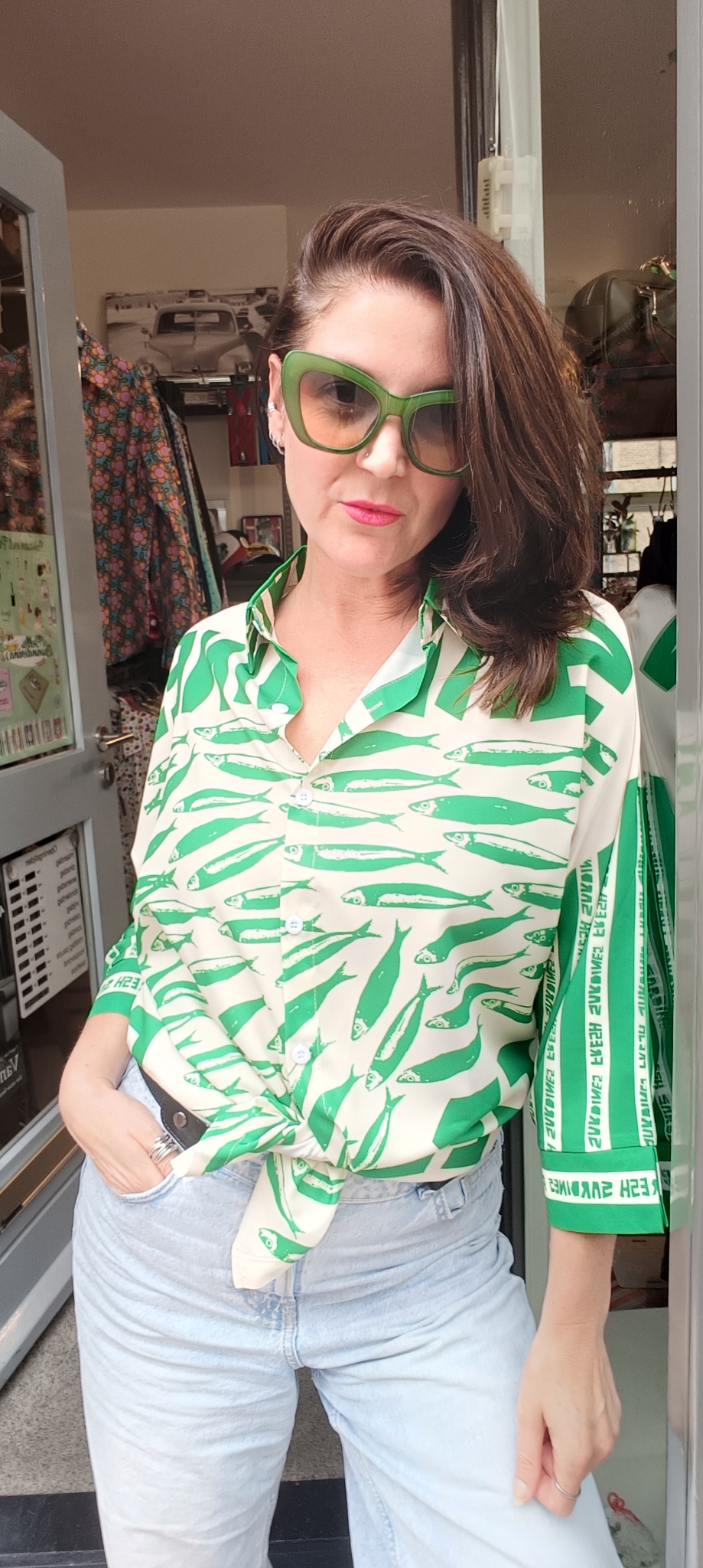 Wendy's Sardines blouse in groen