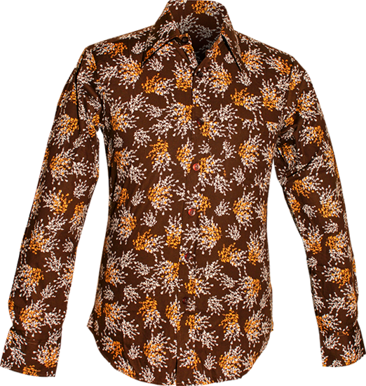 Chenaski Flower Plants overhemd in bruin