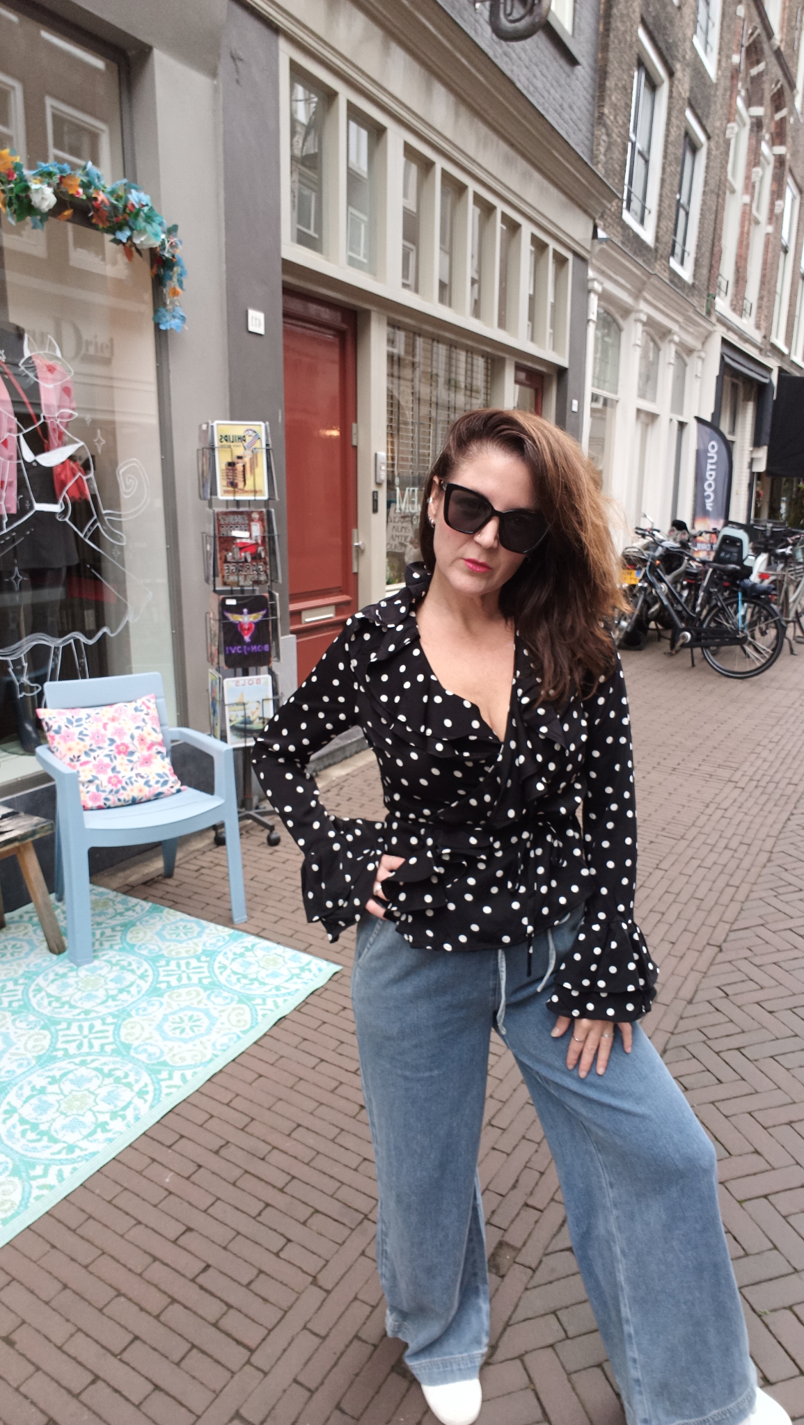 Gimme Polka dot blouse in zwart