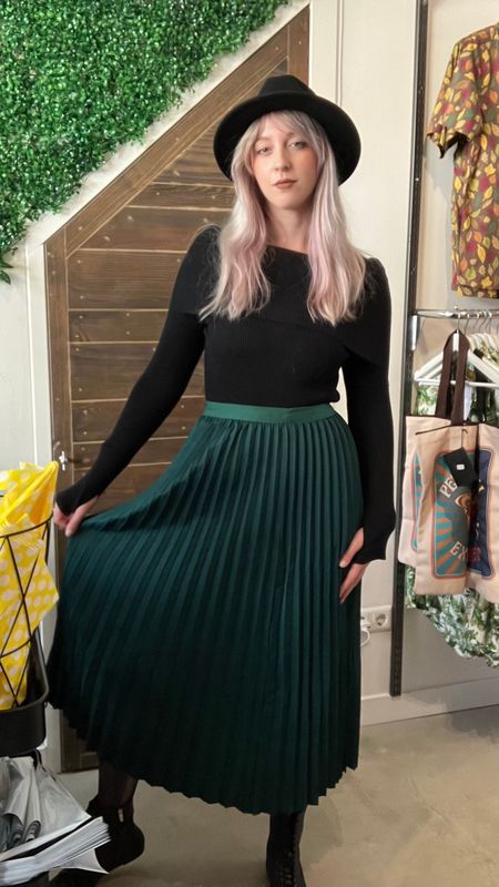 Wendy's Plissé Rok Groen Wendy's Plissé Rok Groen