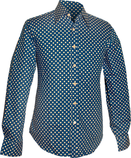 Chenaski Polkadot overhemd in blauw Chenaski Polkadot overhemd in blauw