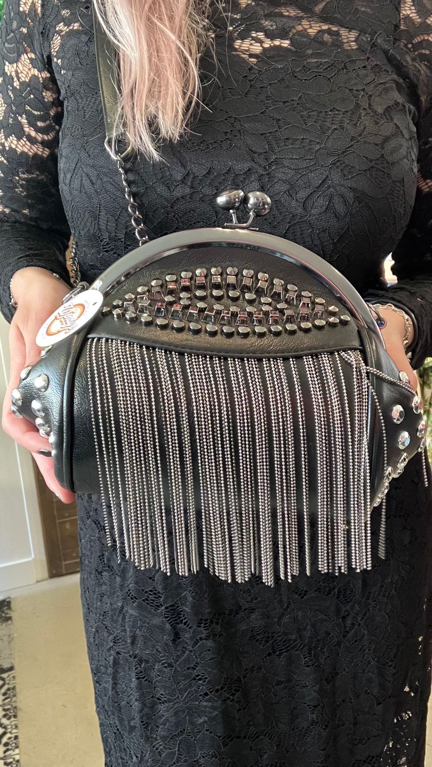 Wendy's Studded Metal Franjes Tas