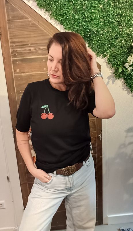 Wendy's Cherry top in zwart Wendy's Cherry top in zwart