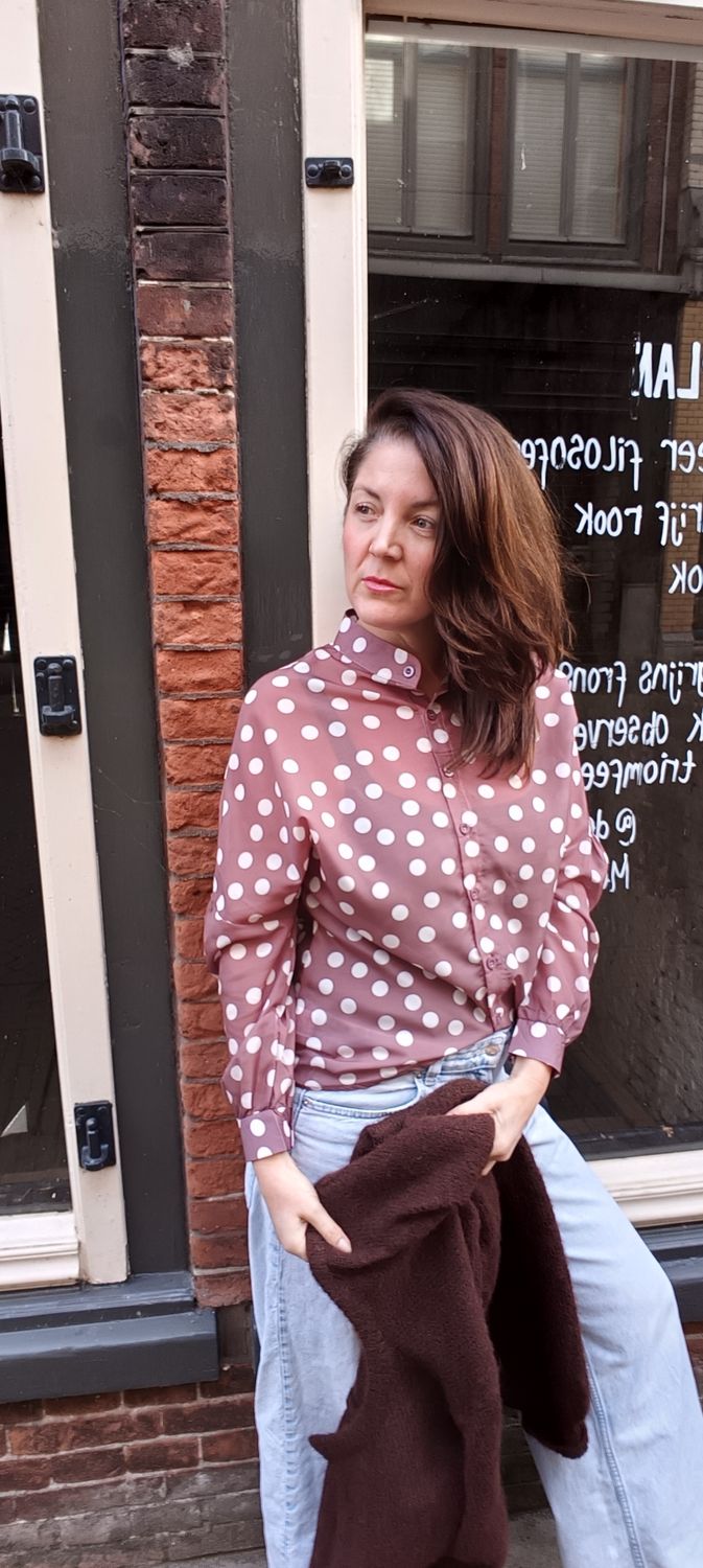 Wendy´s Stip blouse in bruin Wendy´s Stip blouse in bruin