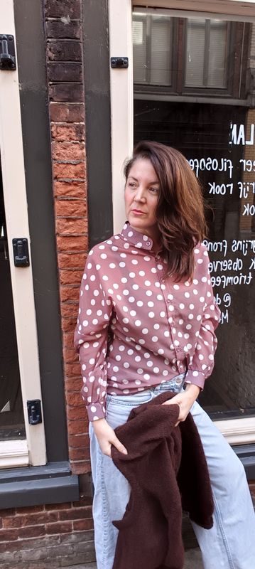 Wendy´s Stip blouse in bruin Wendy´s Stip blouse in bruin