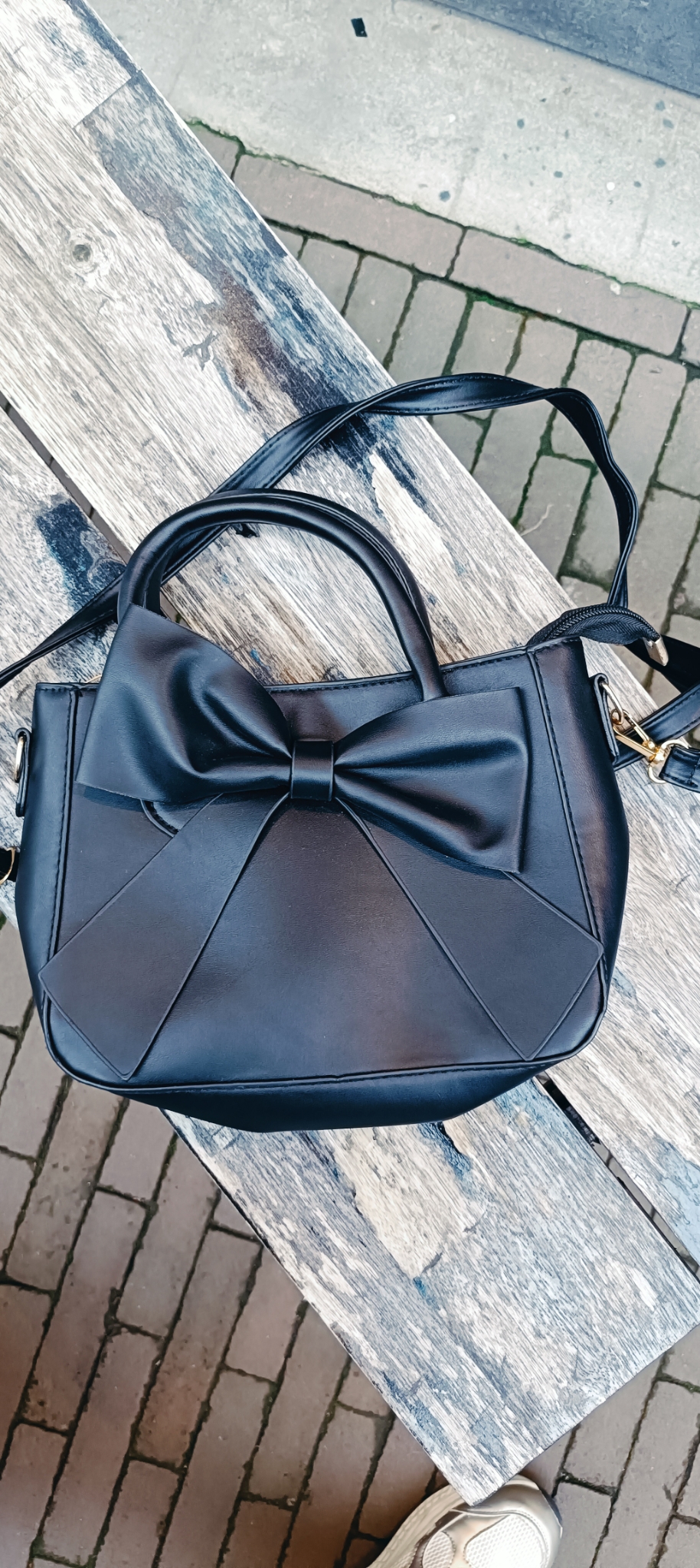 Wendy´s Bow tas in beige of zwart