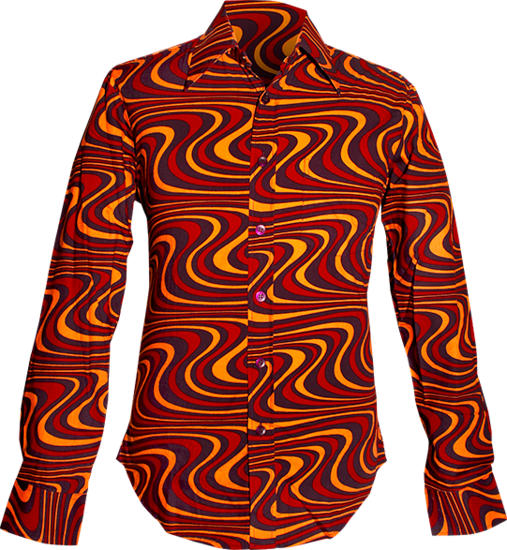 Chenaski Waveline overhemd in roest Chenaski Waveline overhemd in roest