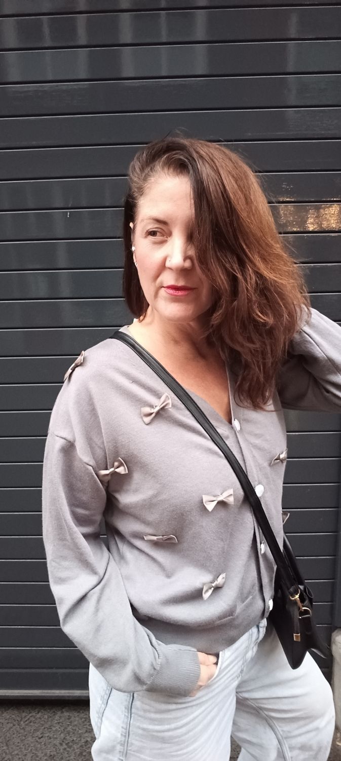 Gimme Bowtiful vest in grijs