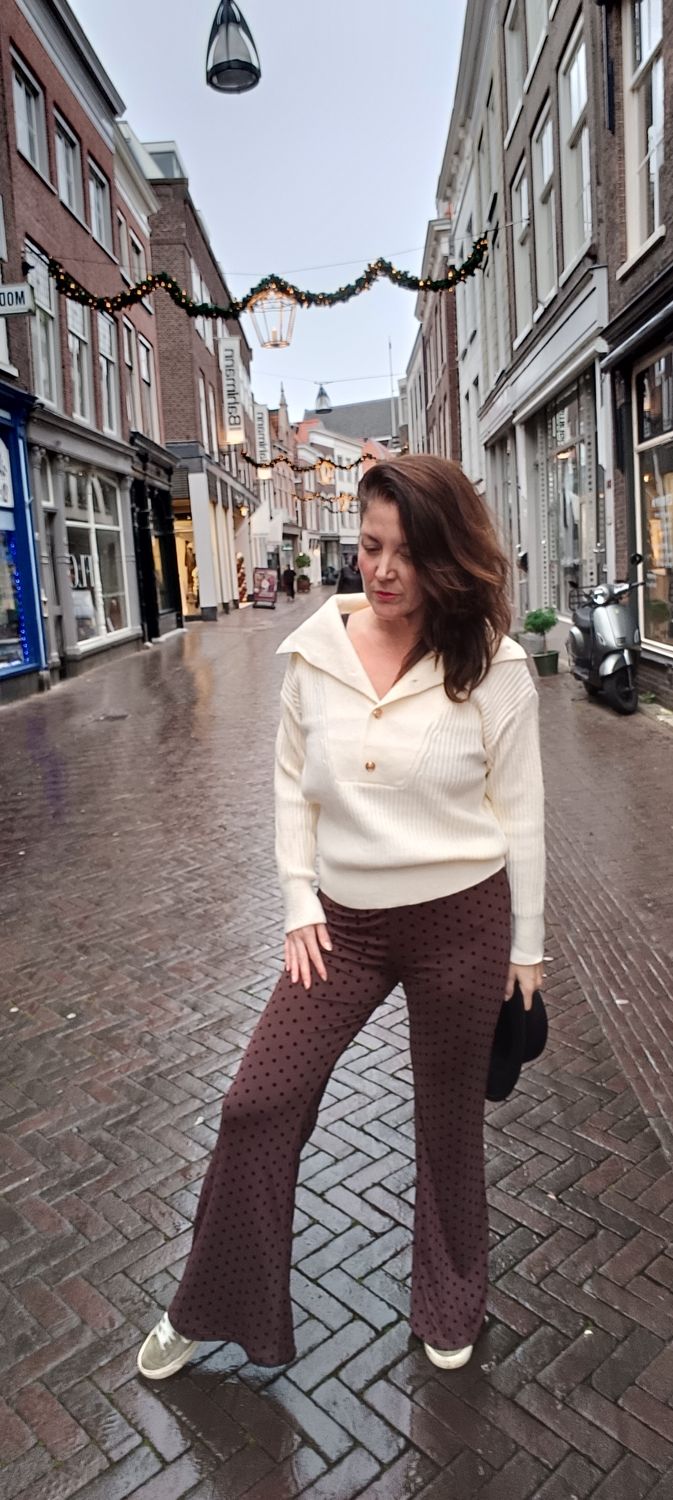 Gimme Polkadots broek in bruin