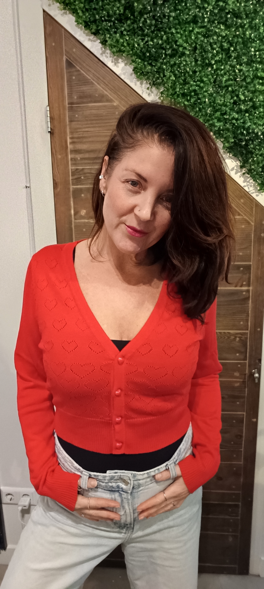 Banned Love dream vest in zwart en rood