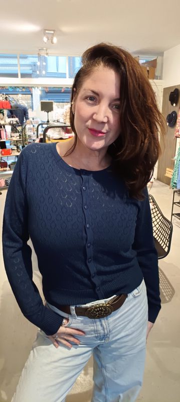 Banned Watch out vest in blauw