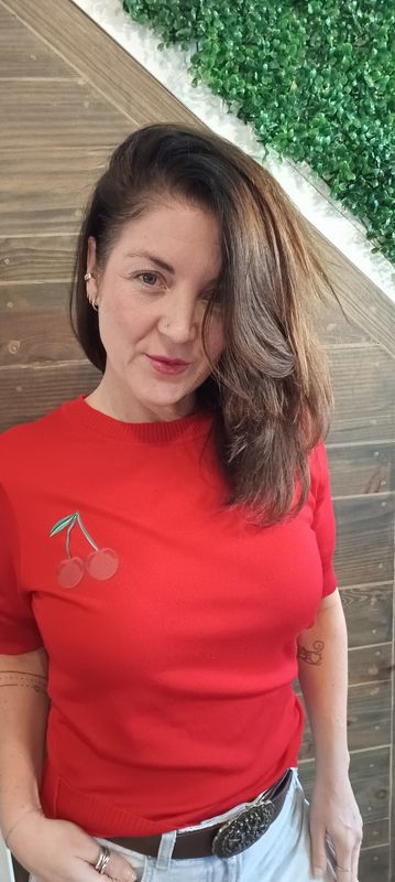 Wendy's Cherry top in rood Wendy's Cherry top in rood