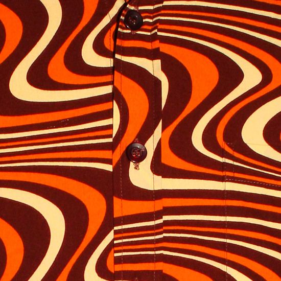 Chenaski Waveline overhemd in bruin/oranje