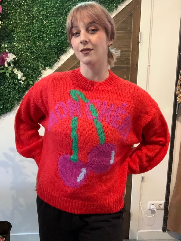 Gimme mon cheri trui rood Gimme mon cheri trui rood