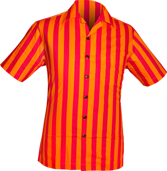 Chenaski Stripes overhemd Oranje/roze