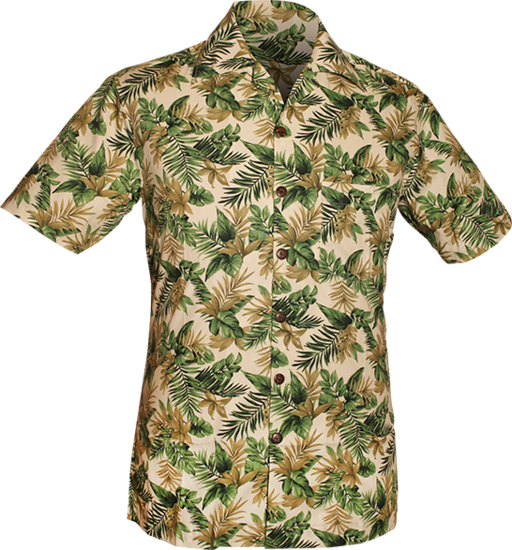 Chenaski Jungle leaves overhemd in groen