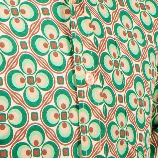 Chenaski Dots Grid Overhemd groen