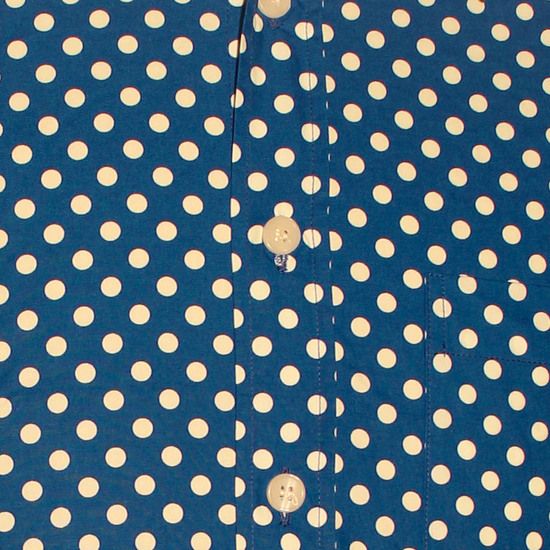 Chenaski Polkadot overhemd in blauw