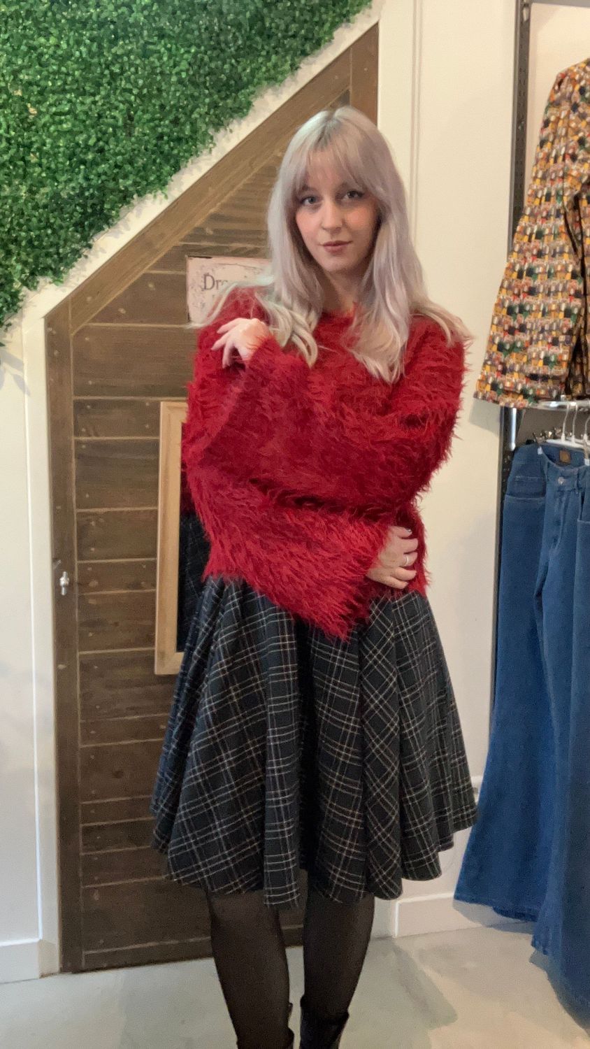 Gimme Fur Trui in rood