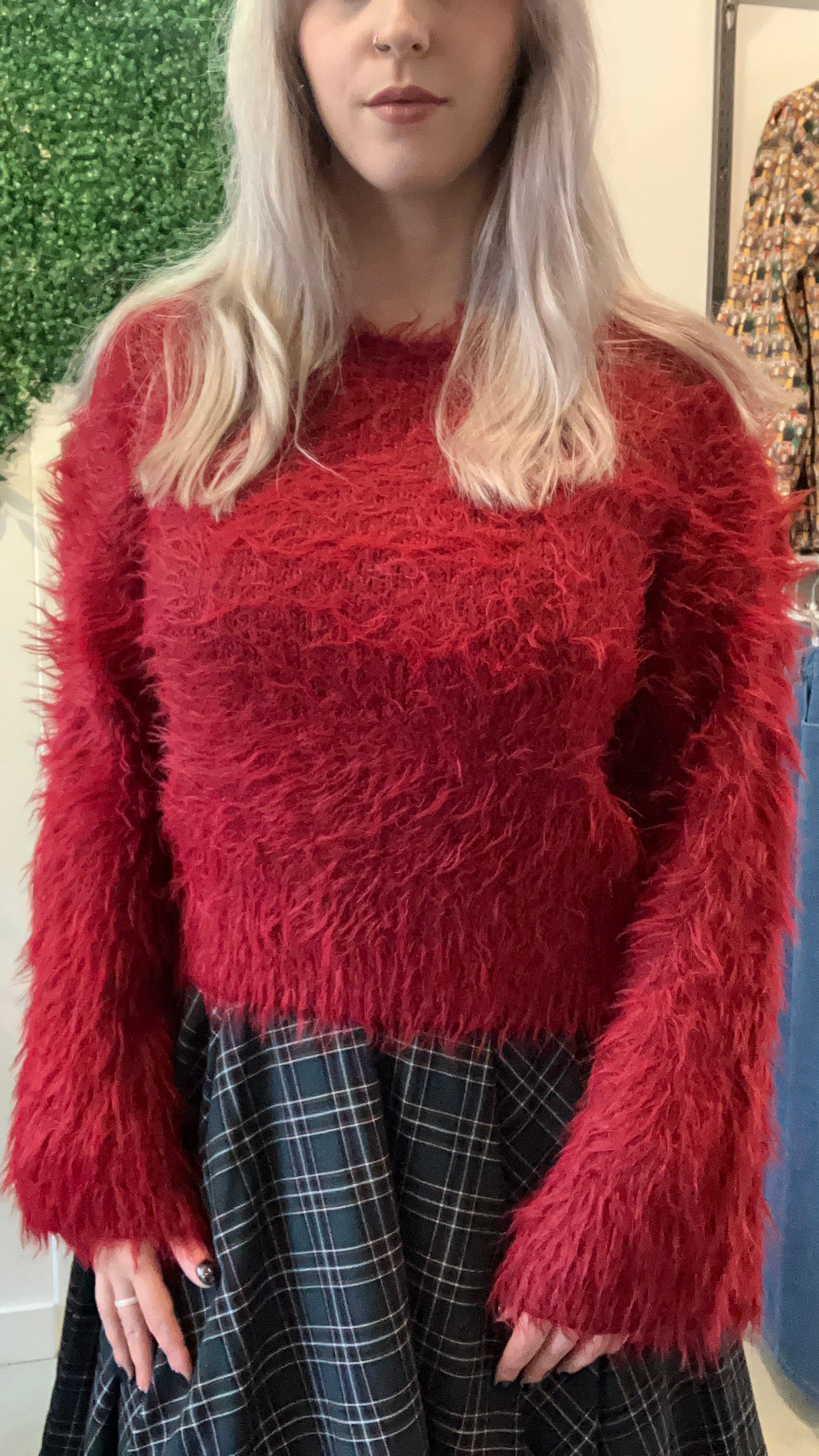 Gimme Fur Trui in rood