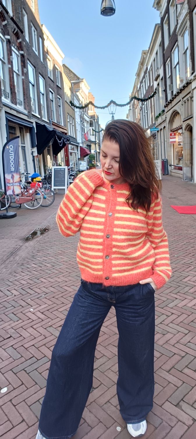 Gimme vest oranje stripe