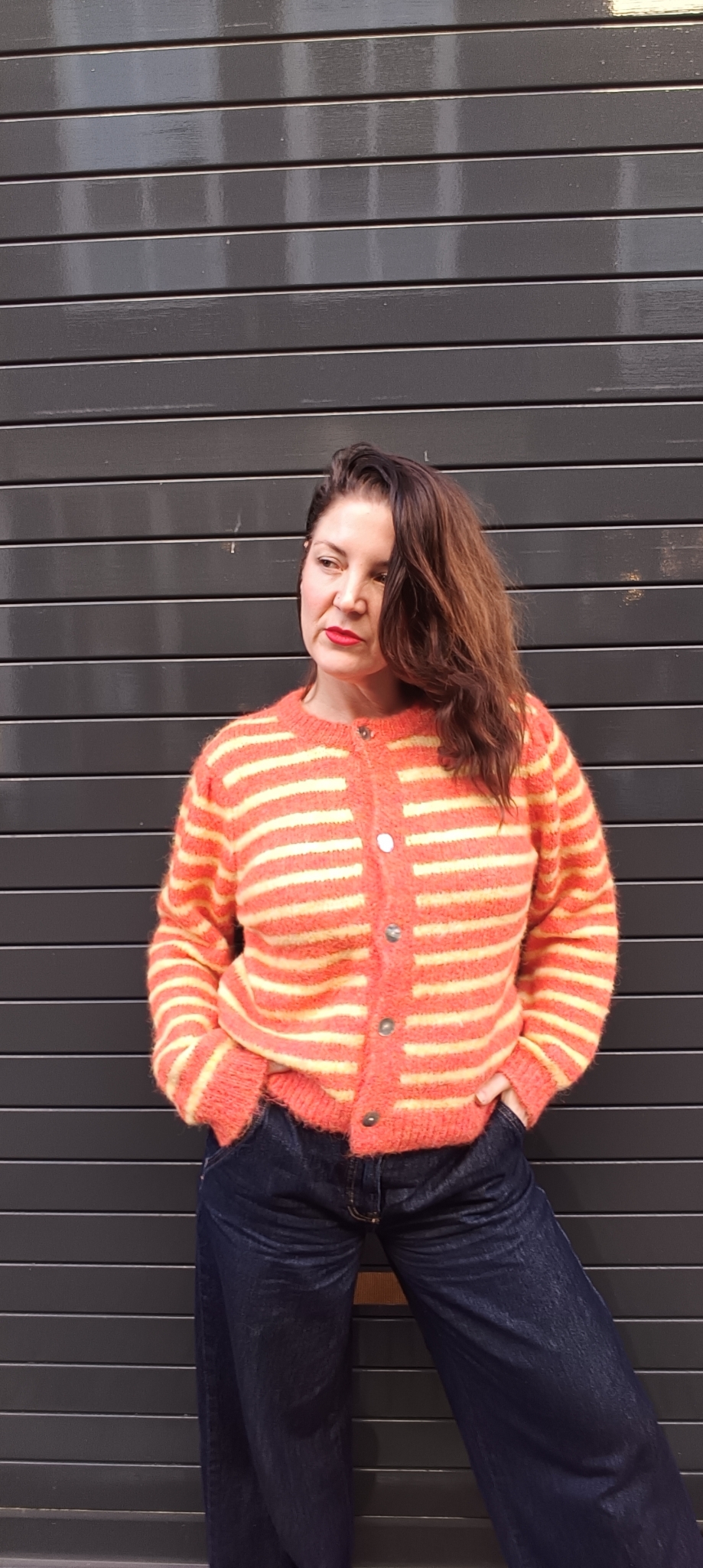 Gimme vest oranje stripe