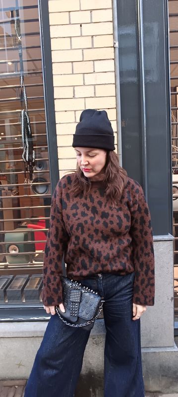 Gimme Panter trui in bruin Gimme Panter trui in bruin