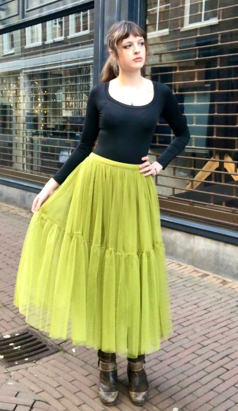 Wendy´s Tule a-lijn rok in groen Wendy´s Tule a-lijn rok in groen