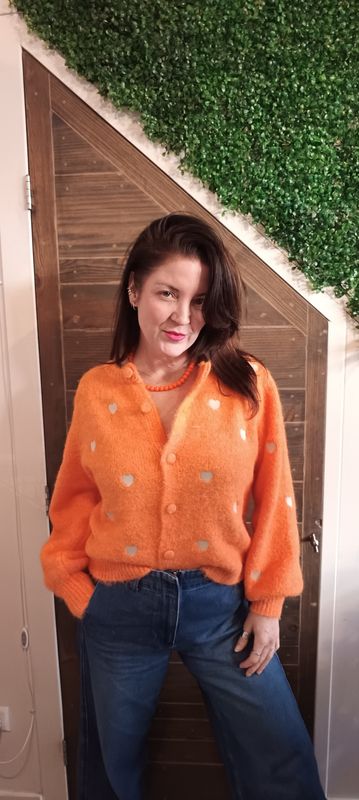 Gimme Heart vest in oranje Gimme Heart vest in oranje