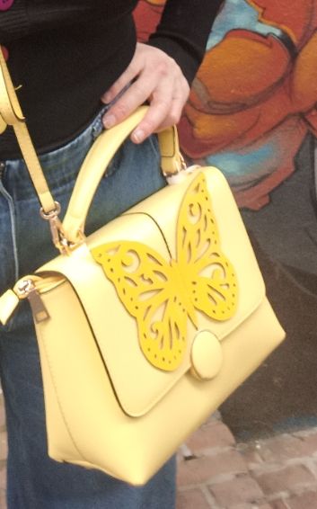 Banned Papilio tas in geel