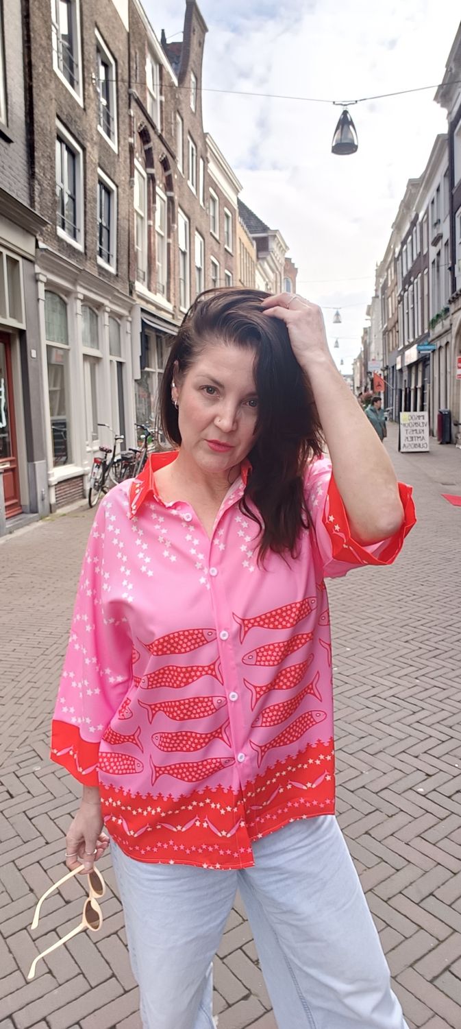 Wendy's Sardine blouse in roze