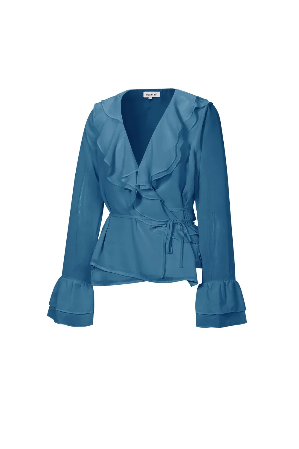 Gimme Rushes blouse in petrol